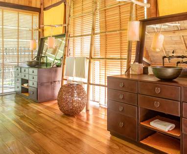 inrichting villa bij Soneva Kiri op Koh Kood