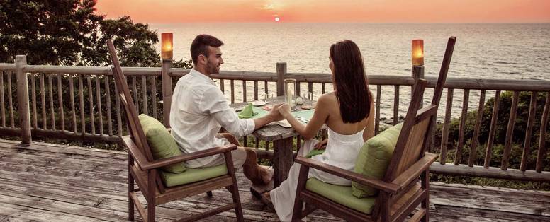 Diner met uitzicht bij Soneva Kiri op Koh Kood