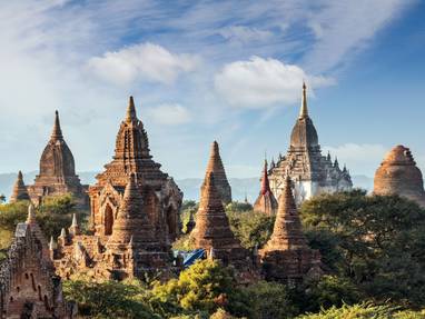 De eeuwenoude Bagan tempels in Myanmar
