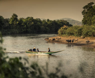 Boottocht over de Mekong rivier bij Four Seasons Golden Triangle in Chiang Rai