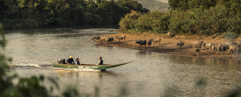 Boottocht over de Mekong rivier bij Four Seasons Golden Triangle in Chiang Rai