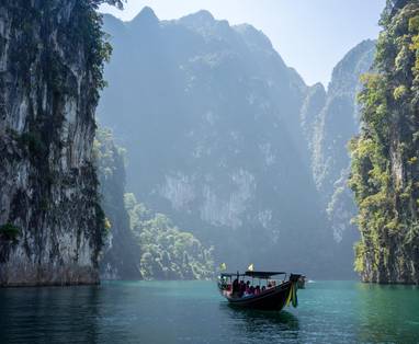 Boot in de Andamanse Zee