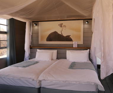 spitzkoppen lodge slaapkamer