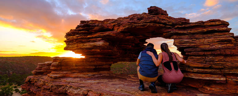 koppel in nationaal park kalbarri