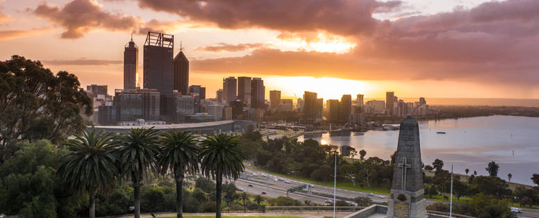 uitzicht op Perth centrum 