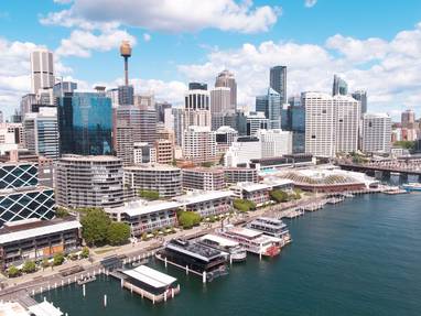 uitizcht cbd sydney van bovenaf 