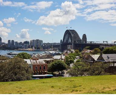 uitzicht op de harbour bridge