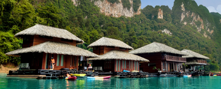 Een kleinschalige accomodatie met drijvende chalets in Panvaree The Greenery