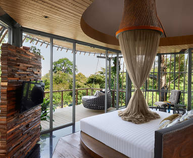 Slaapkamer Tree Pool Houses met zwembad Keemala