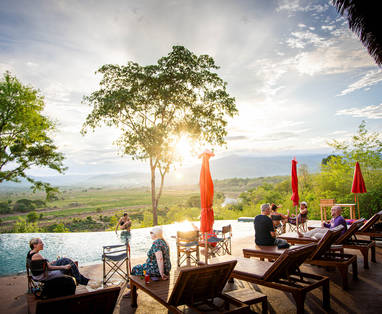 Zwembad bij The Bush Camp in Chiang Mai, Thailand