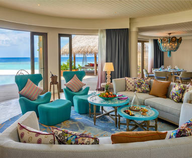 woonkamer van villa nautilus