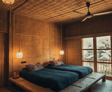 Slaapkamer van Lisu Lodge nabij Chiang Mai