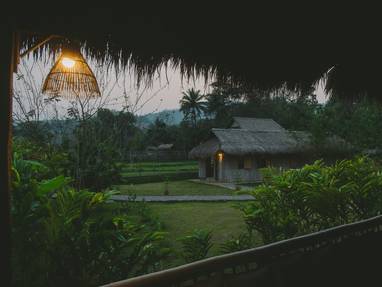 Uitzicht op de Lisu Lodge nabij Chiang Mai