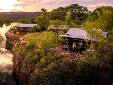 El-Questro-Homestead_The-Kimberley_Aerial-Room-Sunset-Couple