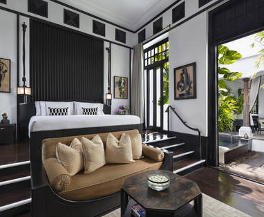 Slaapkamer pool villa The Siam in Bangkok