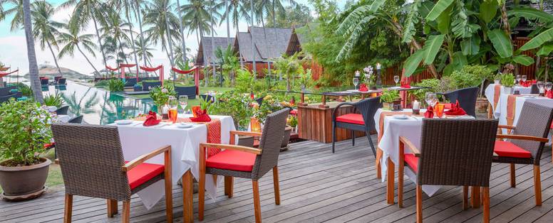 Restaurant bij Kupu Kupu, Koh Phangan in Thailand
