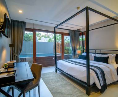 Slaapkamer villa bij The Palayana in Hua Hin, Thailand
