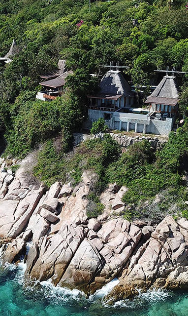 Vooraanzicht resort bij View Point Resort op Koh Tao, Thailand
