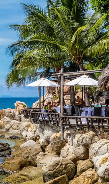 Restaurant bij View Point Resort op Koh Tao, Thailand