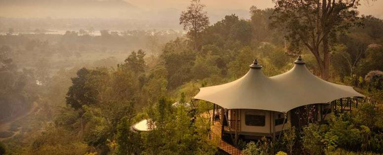 Mekong Expolorer tent bij het Anantara Golden Triangle Elephant Camp & Resort in Chaing Rai, Thailand