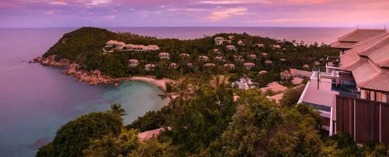Prachtige privé bij zonsopgang bij Banyan Tree op Koh Samui in Thailand