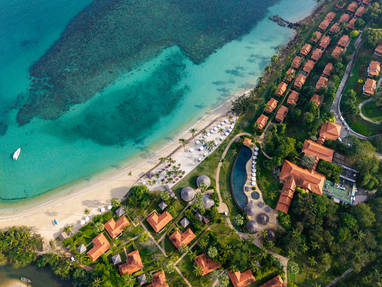 Bovenaanzicht resort bij Napasai Koh Samui in Thailand