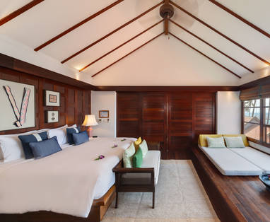 Slaapkamer villa bij Napasai Koh Samui in Thailand