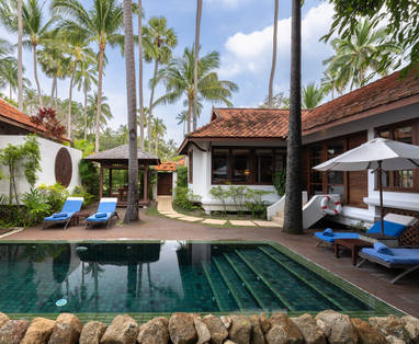 Zwembad villa bij Napasai Koh Samui in Thailand
