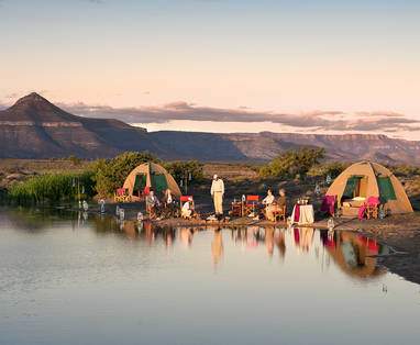 fly-camping-camp-tents-dam-samara-karoo-safari-dook