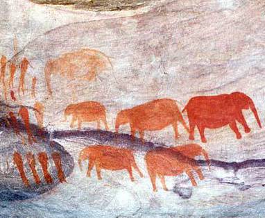 Zuid-Afrika | Rotstekeningen San-bosjesmannen